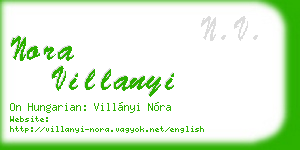 nora villanyi business card