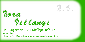 nora villanyi business card